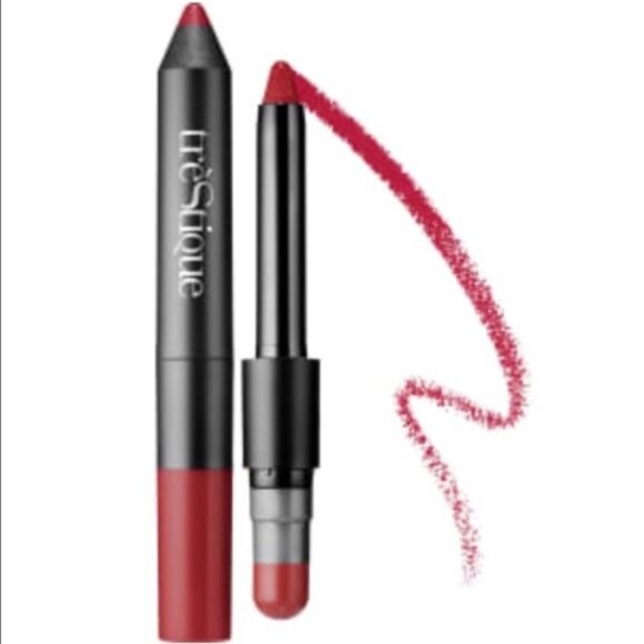 TRESTIQUE Matte Color + Shiny Balm Lip Crayon Duo (Tuscan Wine) BRAND NEW IN BOX - Picture 3 of 9